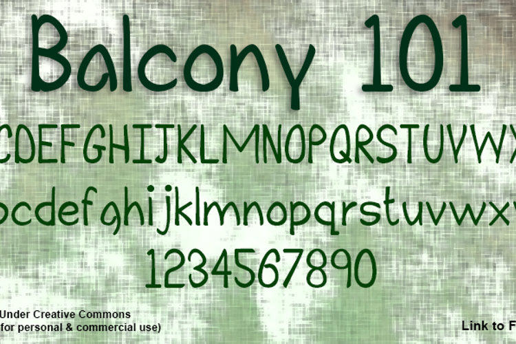 Balcony 101 Font
