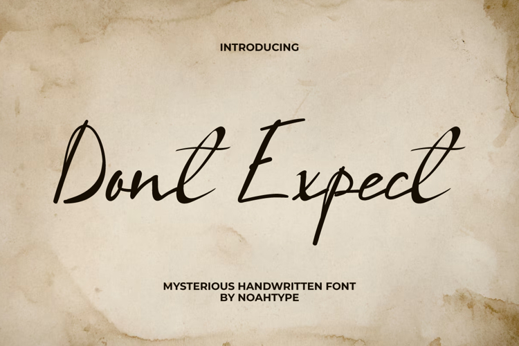 Preview of Dont Expect Font