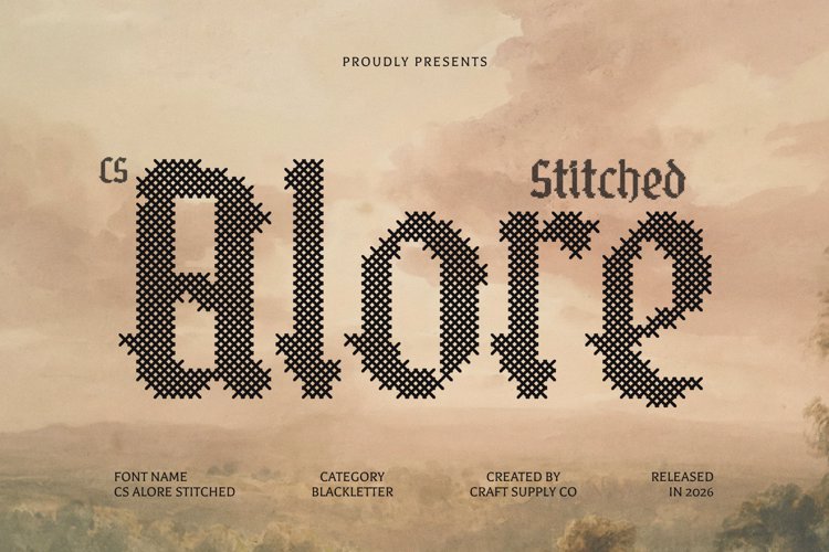 Preview of CS Alore Stitched Font