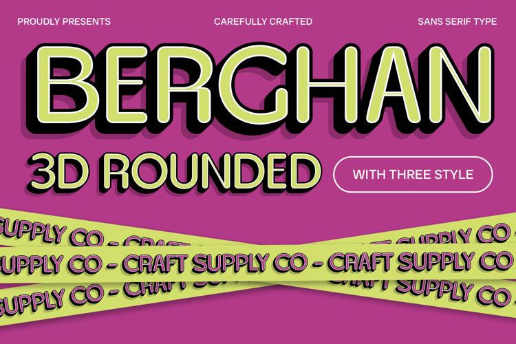 Berghan Rounded 3D Font