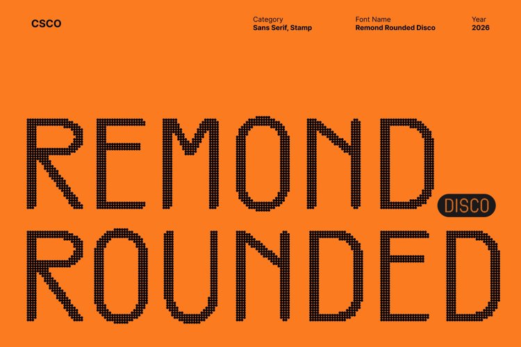 Preview of Remond Rounded Disco Font