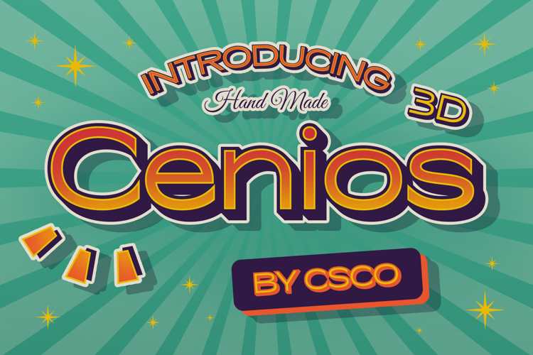 Cenios 3D Font