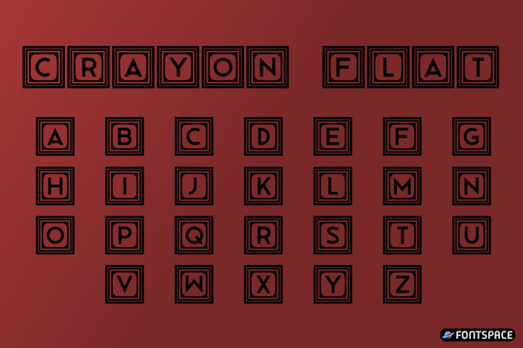 Preview of Crayon Flat Font