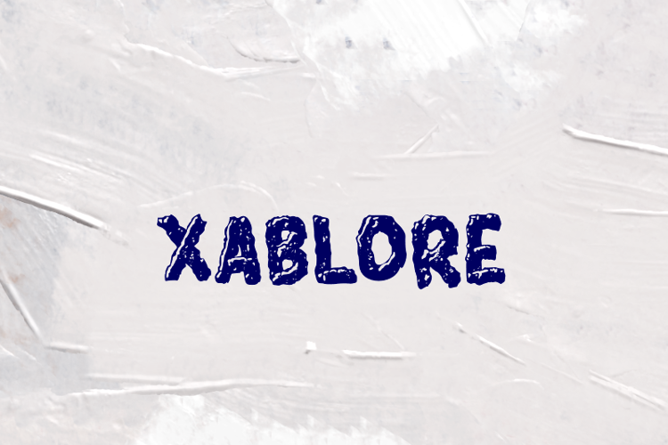 Preview of x  Xablore Font