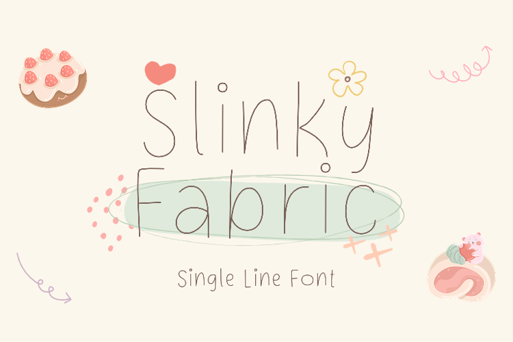 Slinky Fabric Single Line Font