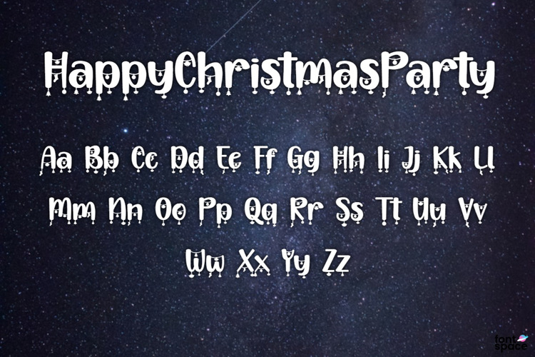 Happy Christmas Party Font