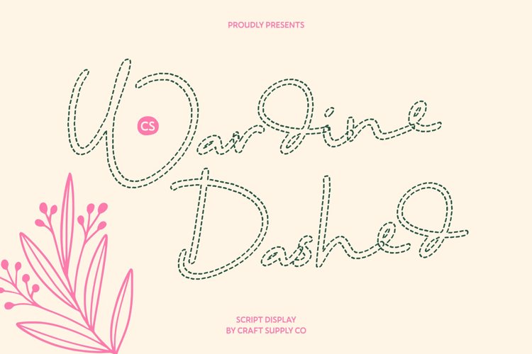 Preview of CS Wardine Dashed Font