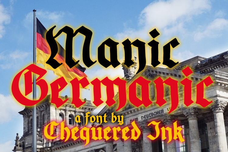 Preview of Manic Germanic Font