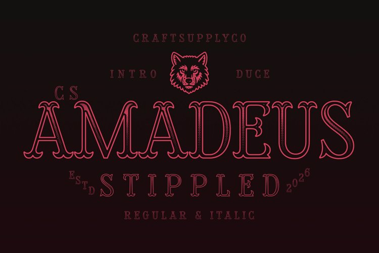 Preview of CS Amadeus Stippled Font