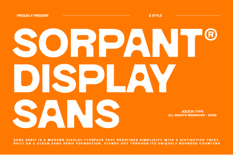 Preview of Sorpant Font