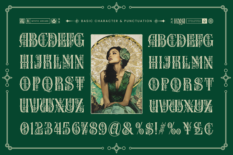 Preview of Mystic Arcane Font