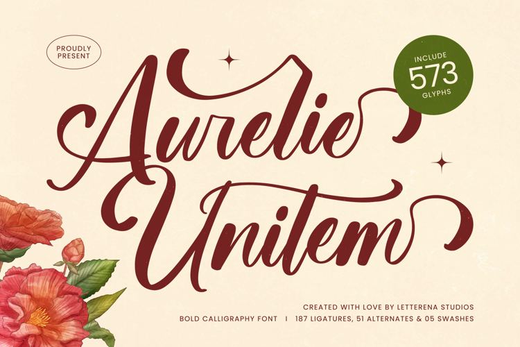 Preview of Aurelie Unitem VERSION Font