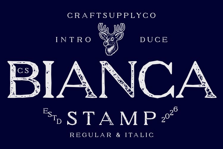 Preview of CS Bianca Stamp Font