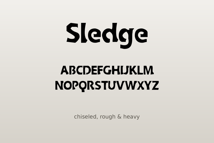 Preview of Sledge Font