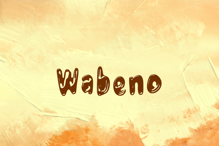 Preview of w Wabeno Font
