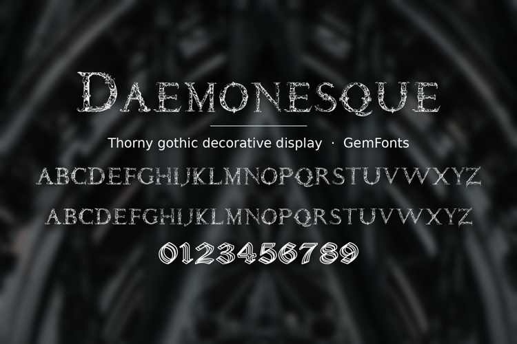 Preview of Daemonesque Font