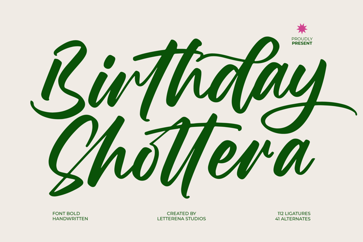 Preview of Birthday Shottera VERSION Font