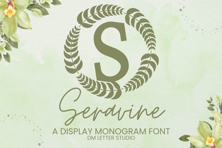 Preview of Seravine Monogram Font