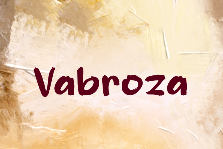 Preview of v Vabroza Font