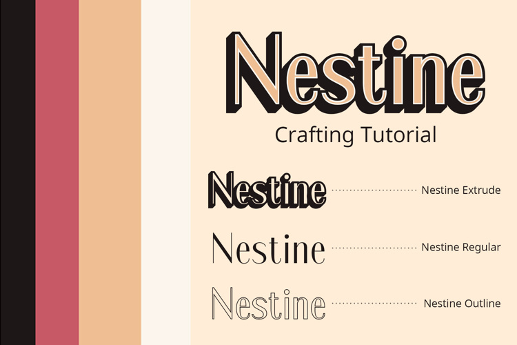 Nestine 3D Font