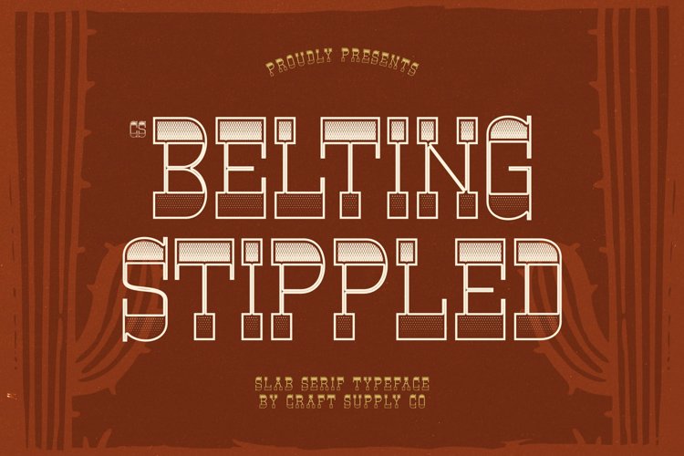 Preview of CS Belting Stippled Font