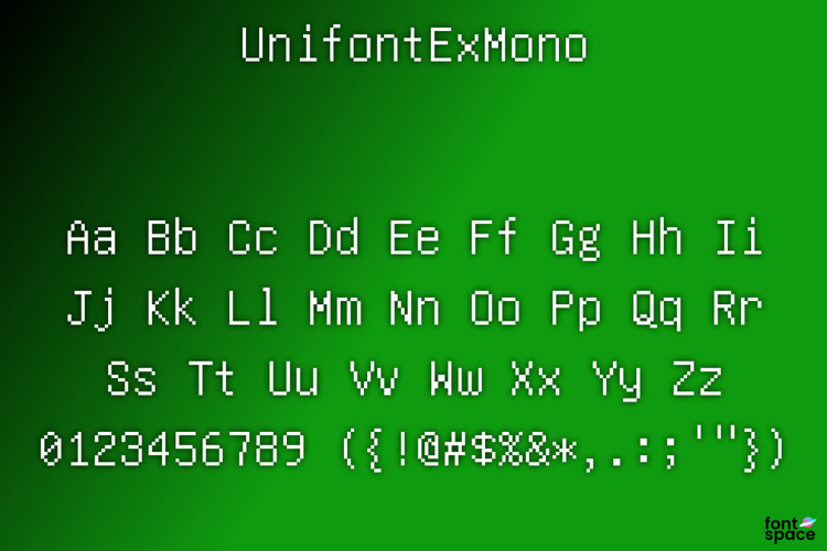 UnifontEX Font