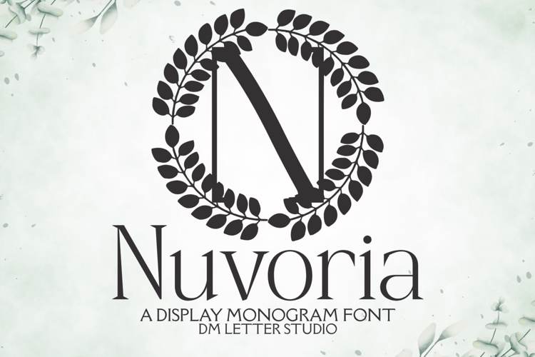 Preview of Nuvoria Monogram Font