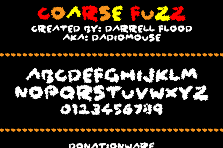 Coarse Fuzz Font
