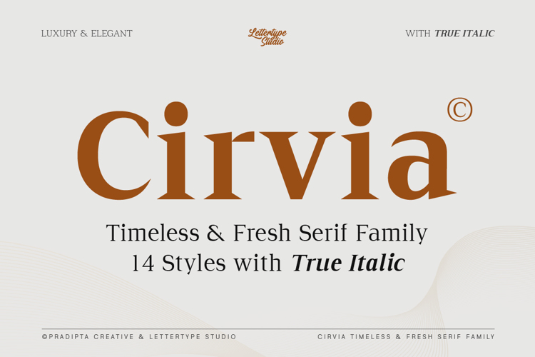 Preview of Cirvia Font