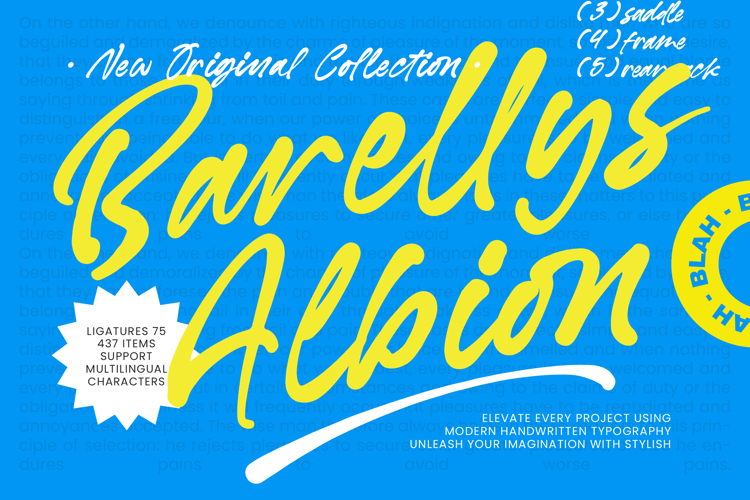 Preview of Barellys Albion Font
