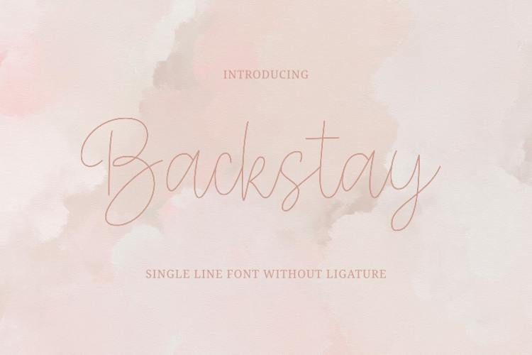 Backstay Single Line Font