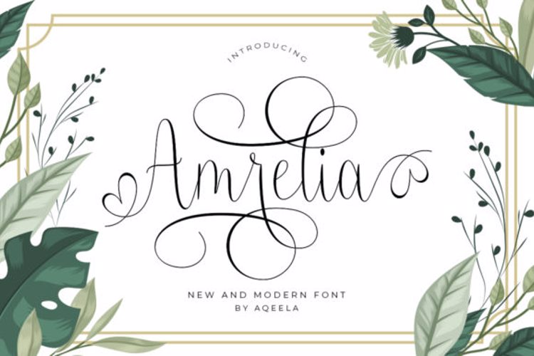 Amrelia Font | Aqeela Studio | FontSpace