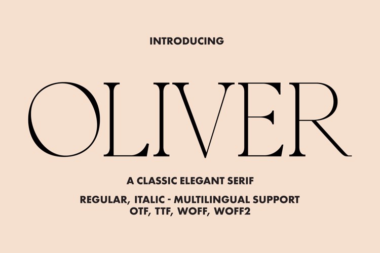 Preview of Oliver Font