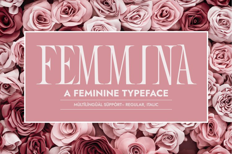 Preview of FEMMINA Font