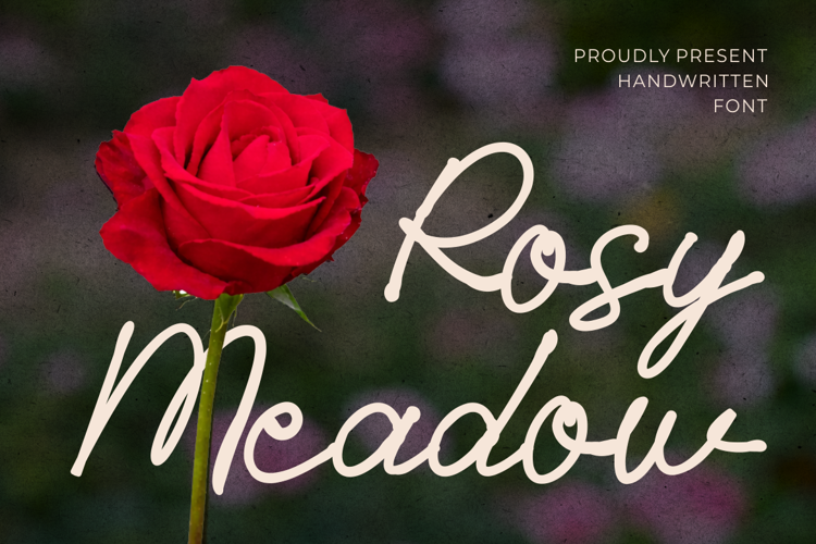 Preview of Rosy Meadow Font