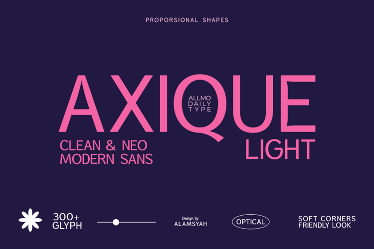 Preview of Axique Light Font