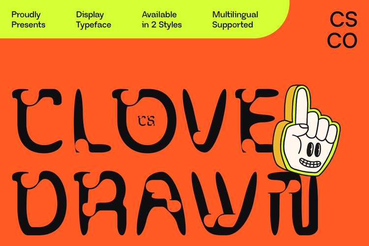 Preview of CS Clove Drawn Font