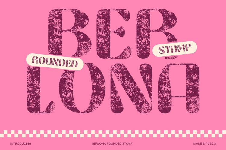 Preview of Berlona Rounded Stamp Font