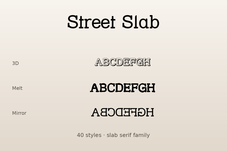 Preview of Street Slab Font