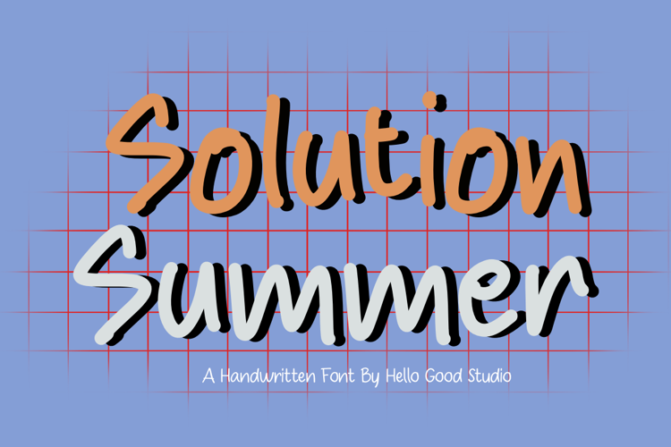 Preview of Solution summer Font