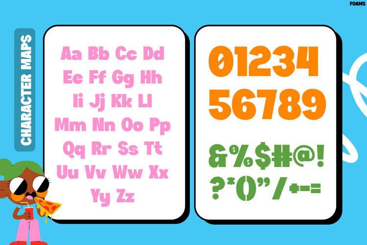 Preview of FOAMS Font