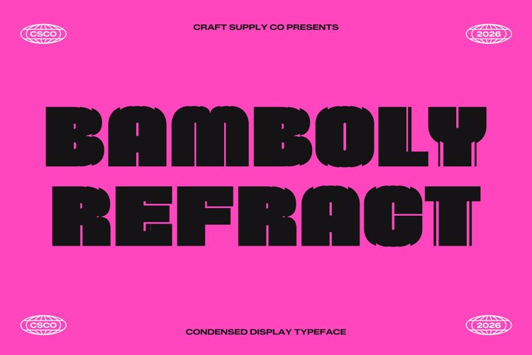 Preview of Bamboly Refracted Font