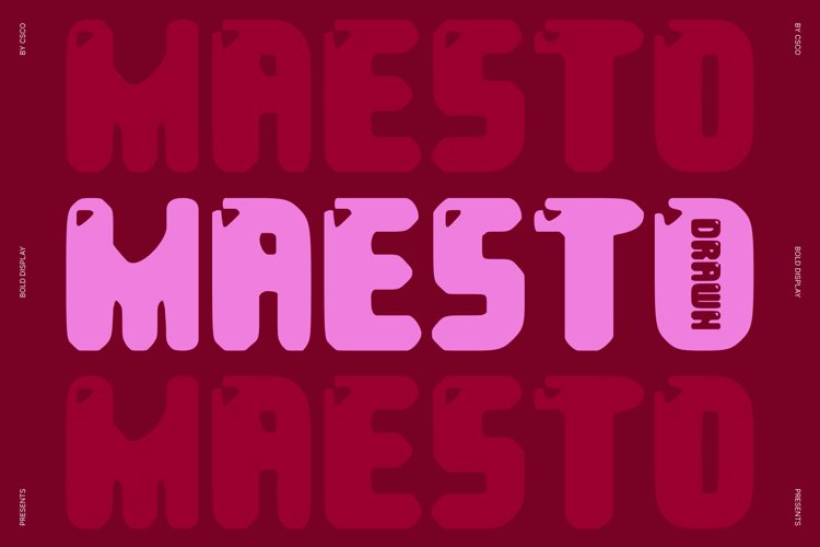 Preview of Maesto Drawn Font