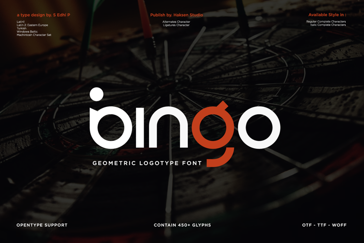 Preview of Bingo Font