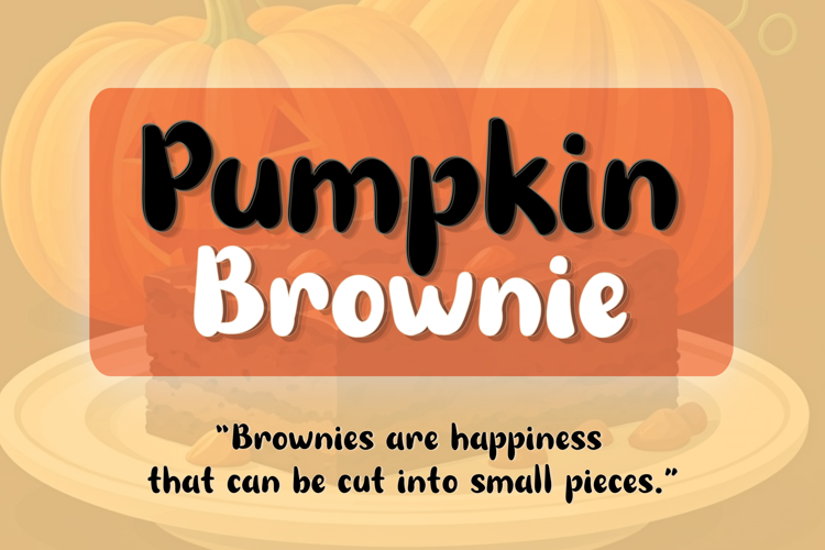 Pumpkin Brownie Font