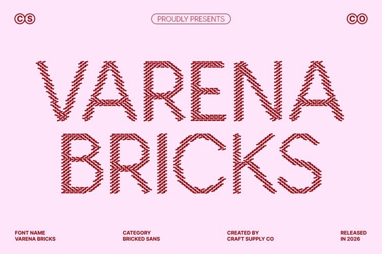 Preview of Varena Bricks Font