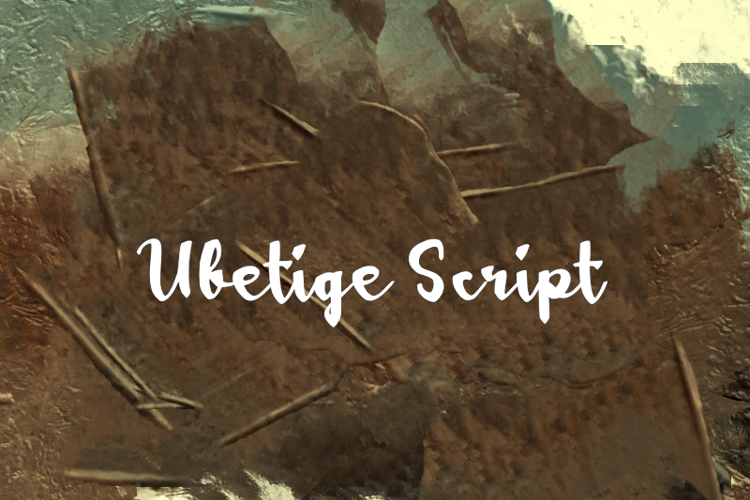 Preview of u Ubetige Script Font