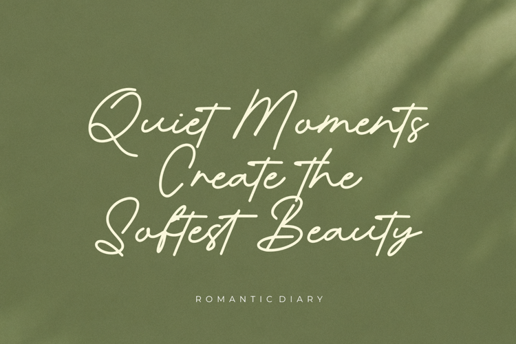 Preview of Romantic Diary Font