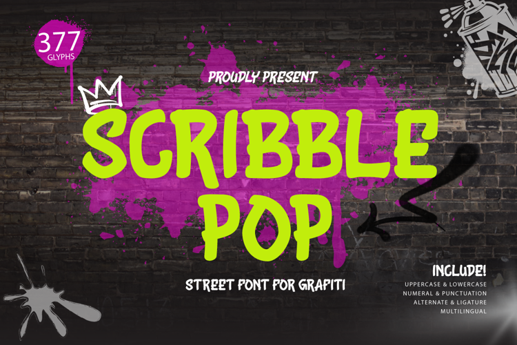 Preview of Scribble Pop Font