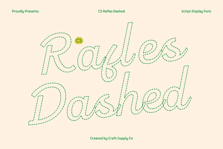 Preview of CS Rafles Dashed Font